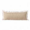 HomeRoots 14" X 36" Beige And White 100% Cotton Geometric Zippered Pillow - 4 of 4