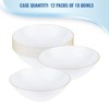 Smarty Had A Party 6 oz. White with Gold Rim Organic Round Disposable Plastic Dessert Bowls (120 Bowls) - image 4 of 4