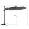 Sonkuki 10 FT Patio Cantilever Umbrella, Outdoor Round Offset Sturdy Umbrellas 360° Rotation - 3 of 4