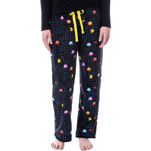 Pacman Women's Super Pac-man Arcade Game Allover Pattern Plush Pajama ...