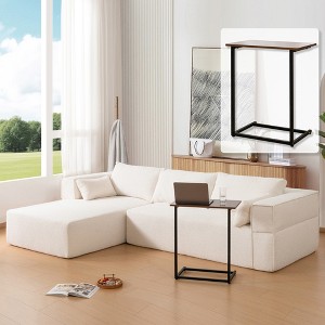 Clihome 112"Modular Sectional Sofa with Free Side Table,Wide Seat,Free Combination,L-Shaped Sofa for Living Room - 1 of 4