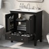 NicBex 30" Bathroom Vanity with Sink, Bathroom Cabinet Storage with 1 Functional Drawer and 2 Spacious Cabinet Doors for Bathroom, Black - 2 of 4