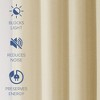 Awesome Home  Brushed Serengeti Stria 100% Blackout Grommet Pair (2 panels) - 3 of 4