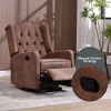 360° Swivel Rocking Recliner Chair, Glider Nursery Chair with Adjustable Footrest, Ergonomic Lounge Recliner - 4 of 4
