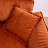 84.6" Convertible Corduroy 2-Seater Sectional Sofa with 2 Ottomans & Pillows - 2 of 4