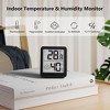 DSVIMOY Weather Thermometer Indoor Digital Humidity and Temperature Monitor for Home Use, Black, 6.73"*1.97"*0.67" - 3 of 4