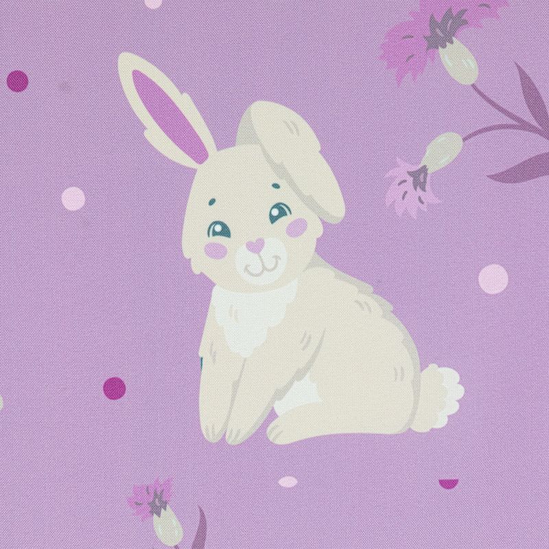 Northlight 70" Purple Easter Bunny Rectangular Tablecloth, 4 of 6