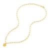 Adornia 14k Gold Plated 25" Heart Charm Paper Clip Chain Necklace - 4 of 4