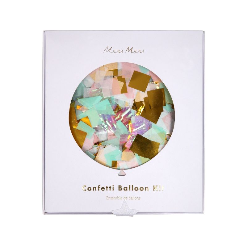 Meri Meri Iridescent Confetti Balloon Kit (Pack of 8), 3 of 4