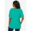 Jessica London Women's Plus Size Stretch Knit Flutter Sleeve Tunic - 3 of 4