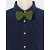 INSPIRE CHIC Men's Pre-Tied Adjustable Strap Solid Color Knitted Bow Ties - 2 of 4