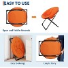 Comfy Saucer Chairs, Folding Reading Lounge Chair, Cozy Faux Fur Living Room Chair with Soft Thick Padded Seat - 4 of 4