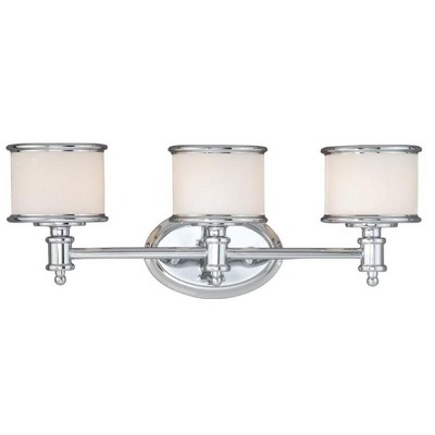Carlisle Chrome 3-Light Dimmable Vanity Fixture