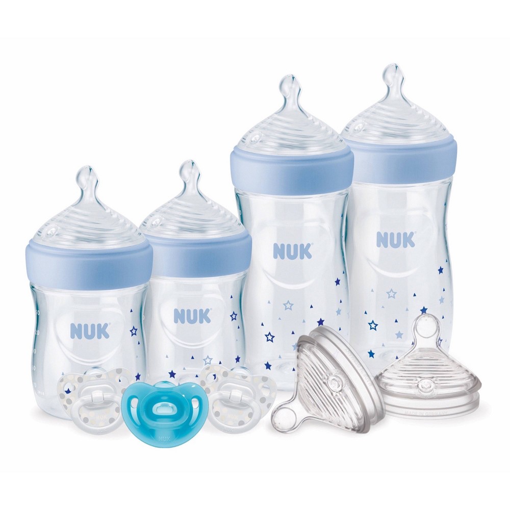 Photos - Baby Bottle / Sippy Cup NUK Simply Natural Bottle Gift Set - Blue - 9pc 