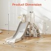 Kinsuite 6 in 1 Indoor Slide for Toddler 1-3 Age - Freestanding Baby Slide, White&Grey - 2 of 4