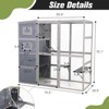 FURNIinspire Pet Crates and Houses Large Outdoor Cat Catio, 4 Tier Platforms and Asphalt Roof, Lockable Door Windows, Grey, 76.18"*33.46"*70.08" - 2 of 4