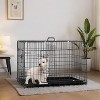FDW 18-48in Dog Crates for Dogs Folding Mental Wire Crates Dog Kennels Pet Crate with Removable Tray and Handle - 2 of 4