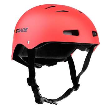 Hurtle Adjustable Sports Safety Helmet - Includes Travel Bag (Red)