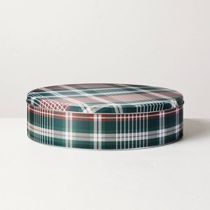 4.8L Plaid Large Gift Tin Red/Green - Hearth & Hand™ with Magnolia - 1 of 3
