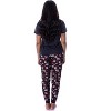 DC Comics Womans' Harley Quinn Mad Love 2 Piece Pajama Set Jogger Black - 4 of 4