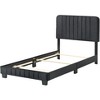 Passion Furniture Lodi Velvet UpholsteChannel Tufted Twin Panel Bed - 3 of 4