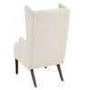 27.5"Beige Wingback Accent Chair Chenille Upholstery - 4 of 4