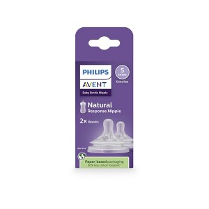 Philips Avent Natural Response Nipples - Extra Fast Flow - Flow 5 - 2pk - 1 of 4