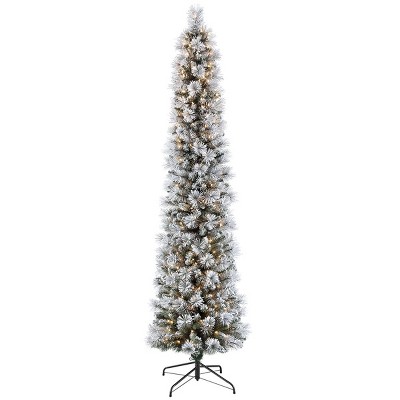 Pencil christmas trees on sale with lights