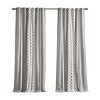 Kumasinova 84"/95"/108" 100% Cotton Printed Curtains Panel,Window Curtains with Chenille Stripe&Lining,Bedroom Curtains for Living Room - 2 of 4