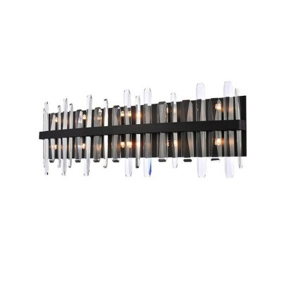 Serena 36" Black Crystal Dimmable Vanity Light