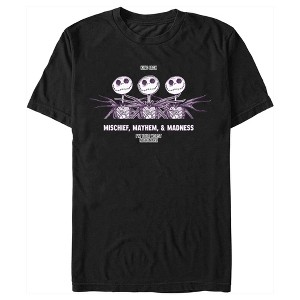 Men's The Nightmare Before Christmas Jack Mischief, Mayhem, & Madness T-Shirt - 1 of 4