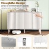 Minimalist 5-Legged Shoe Cabinet, Cream Fluted Door Sideboard, 4-Door Storage with Adjustable Shelves for Living Room - 2 of 3