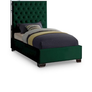 Meridian Furniture,Lexi Velvet Bed - 1 of 3