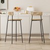 VASIP Set of 2 Farmhouse Counter Height Dining Chair with Handwoven Paper Rope Seat and Non-Slip Feet Pads, Bar, Cafe, and Restaurant - 2 of 4