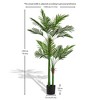 NAYSAYE Planter Artificial Golden Cane Palm Tree Faux Areca Palm Plant for Indoor Outdoor Garden, Green, 31.5"*31.5"*70.8" - 3 of 4