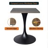 LeisureMod Verve 24" Sqaure Dining Table - Modern MDF Top with Black Pedestal Base Accent Cafe Table for Kitchen, Home, and Cafes - 4 of 4