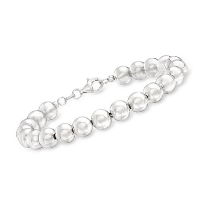 Ross-Simons Italian 8mm Sterling Silver Bead Bracelet