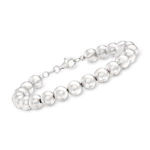 Ross-Simons Italian 8mm Sterling Silver Bead Bracelet - 1 of 3