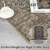 EcoSummer 96×120 in Washable Area Rug for Living Room, Distressed Boho Rug, Non-Slip Low Pile Soft Carpet, Stain Resistant Folding Floor Rug, Taupe - 4 of 4
