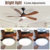 Sofucor 52 Inch Ceiling Fans with Lights and Remote 6-Speed 3 CCT 3-Timer Low Profile High CFM Ceiling Fan Noiseless for Living Room Bedroom Patio - 3 of 4