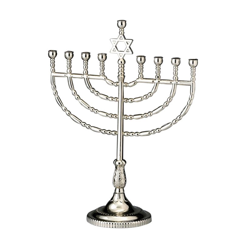 Rite Lite 11.5" Hanukkah Large Traditional Menorah - Silver, 1 of 3
