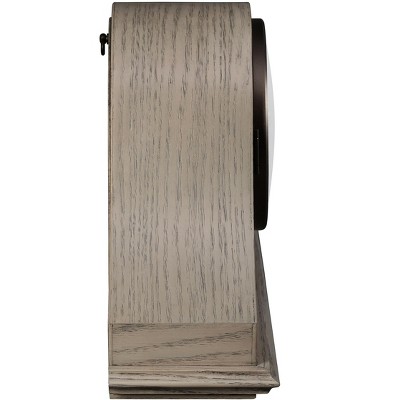 Lakeside Contemporary Beige Oak Wood Westminster Mantel Clock