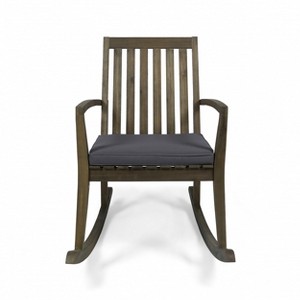 Cesicia Dark Gray Rocking Chair - 1 of 4
