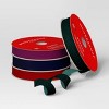 4 pk Christmas Velvet Ribbon Dark Luxe - Wondershop™ - 3 of 3