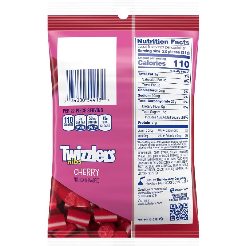 Twizzlers Nibs Cherry Licorice Candy - 6oz, 3 of 7