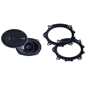 Memphis Audio PRX6902 Power Reference Series 6x9" 2-Way Coaxial Speakers With Swivel Tweeters - Pair with OEMBKT69 Vehicle Specific 6X9" Speaker Ad... - 1 of 4