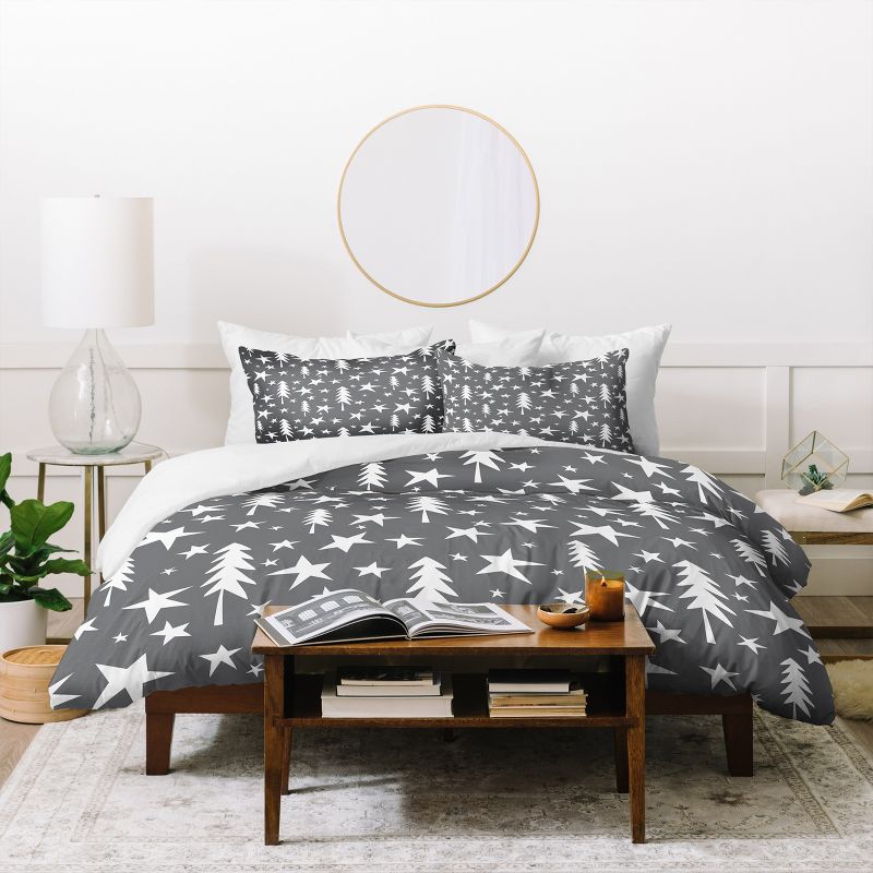 Heather Dutton Wish Upon A Star Gray Duvet Cover Set Gray - Deny Designs, 3 of 6