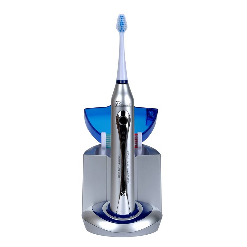 Pursonic Toothbrush with UV Sanitizer +12 Brush Heads - S450SR, 3 of 7