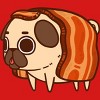 Girl's Design By Humans Puglie Bacon Strip By Puglie T-Shirt - 2 of 4