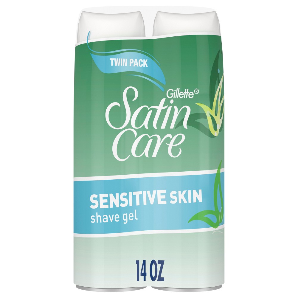Gillette Satin Care Sensitive Skin Twin Pack Women's Shave Gel - 7oz/2pk